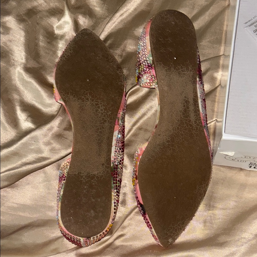 Steve Madden Pink Flats with Snake Print - Picture 3 of 4